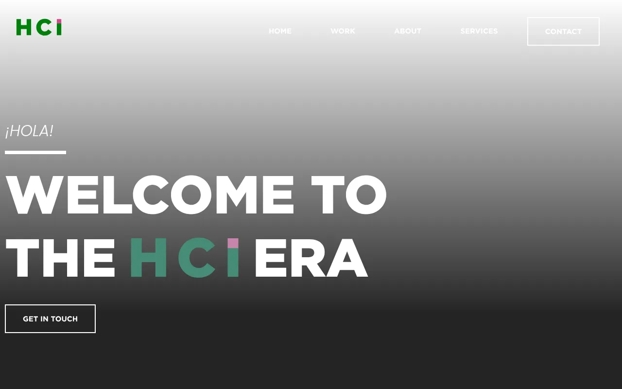 HCI actual website screenshot