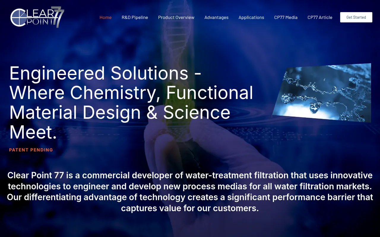 ClearPoint 77 actual website screenshot
