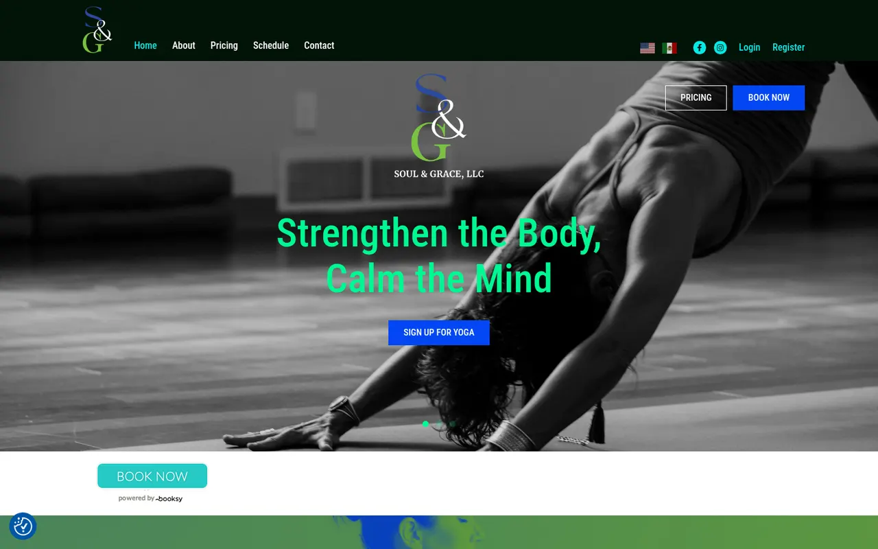 Soul & Grace Wellness actual website screenshot