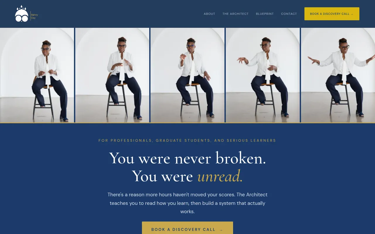 Rahny Day actual website screenshot