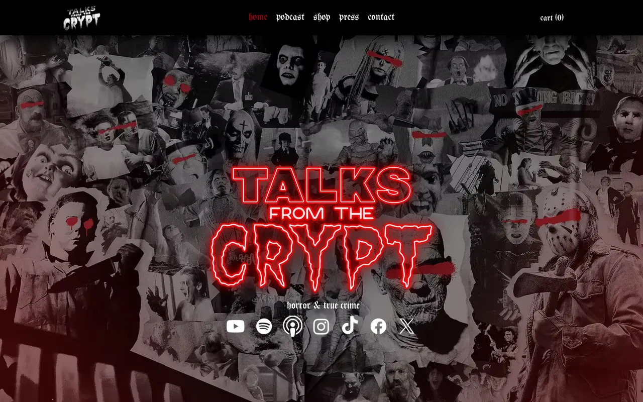 Talks From The Crypt actual website screenshot