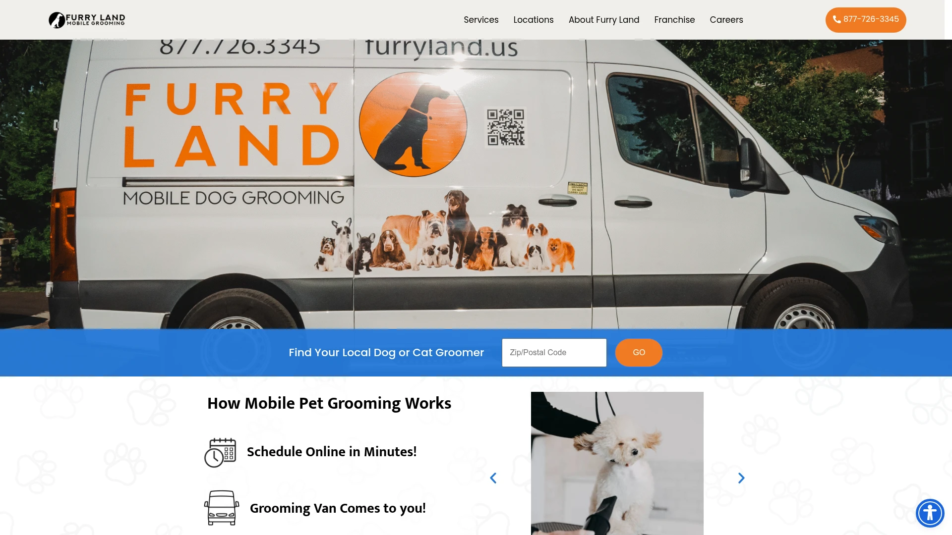 Furry Land actual website screenshot