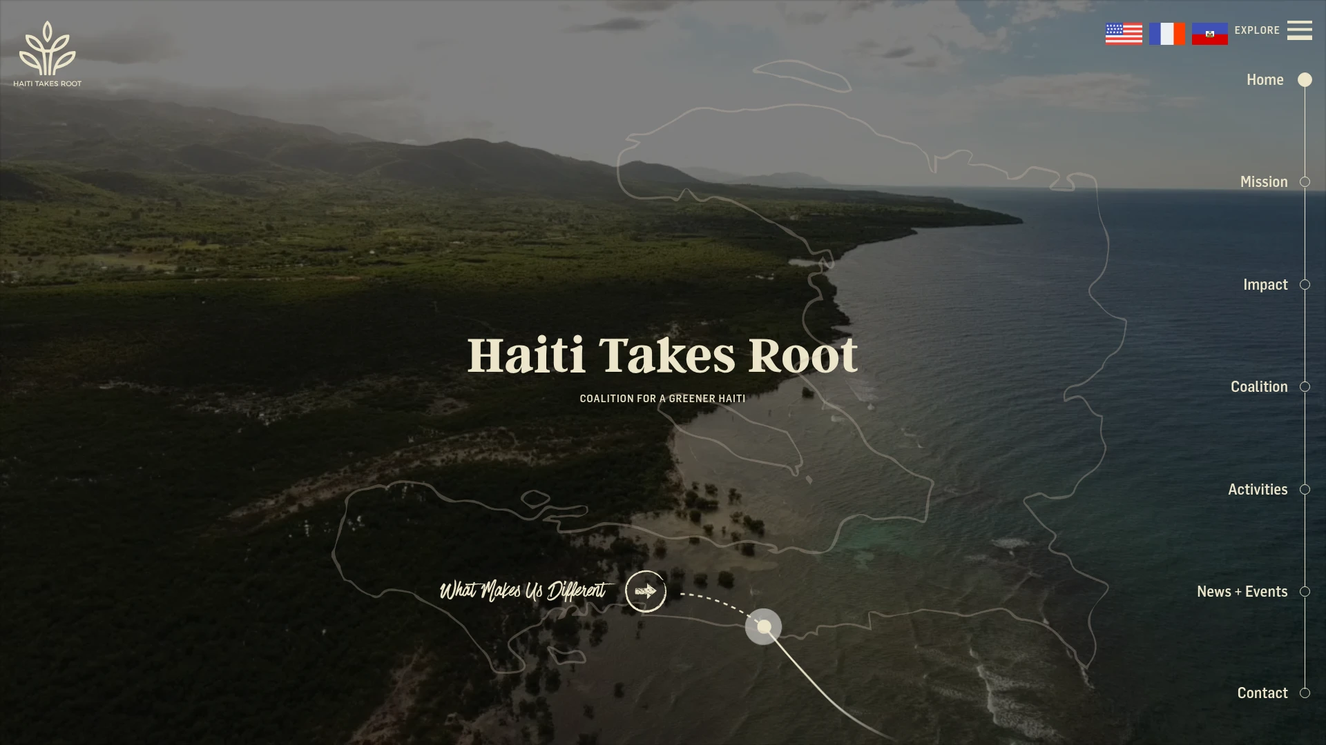 Haiti Takes Root actual website screenshot