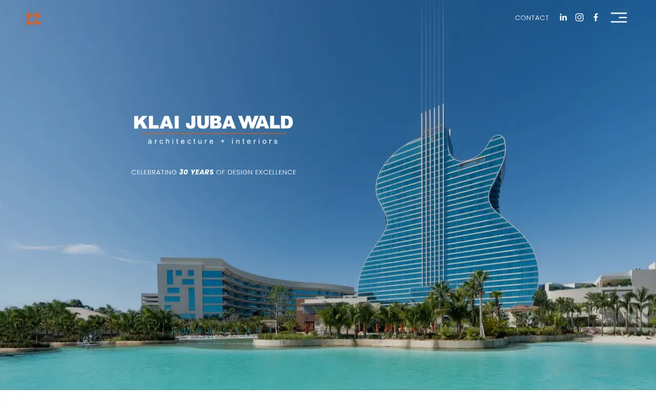 Klai Juba Wald Architecture actual website screenshot