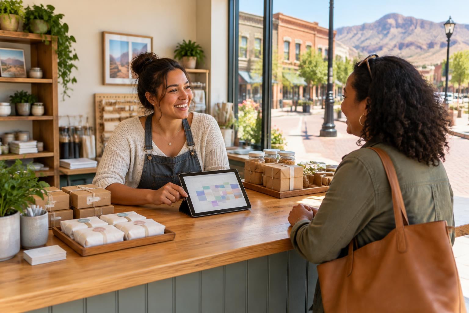 Illustrative ai automation scene inspired by local business life in Henderson, Nevada